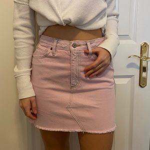 Abercrombie & Fitch light pink denim skirt
